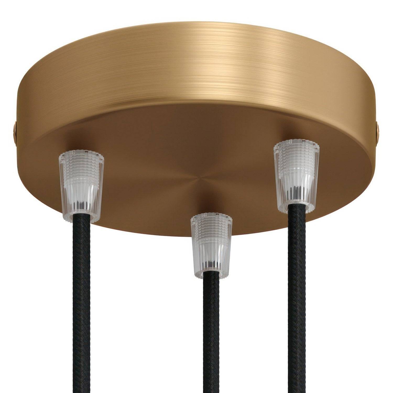 Roset til 3 lampe Ø12 cm - Konisk / Børstet bronze