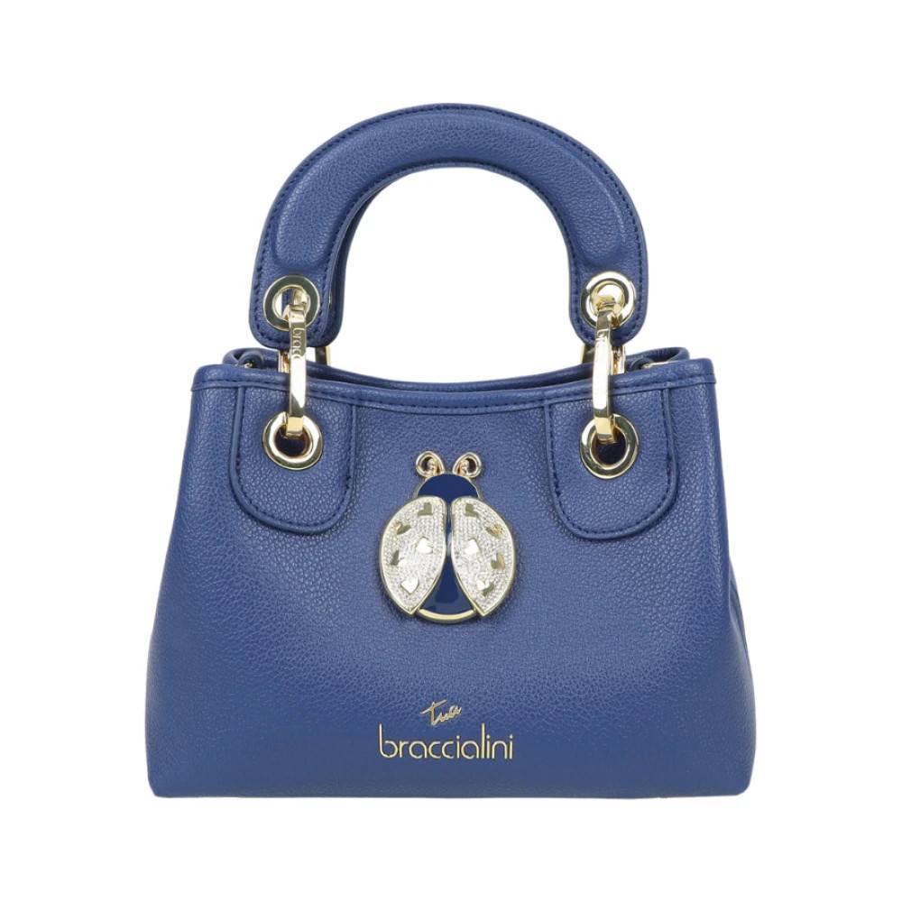 Braccialini Beth Jewels Håndtaske - Tasker - Dame - Blå - ONE SIZE - Uld