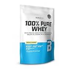 BioTechUSA 100% Pure Whey | Proteinpulver med BCAA och glutamin | Glutenfritt, palmoljefritt | 21 g protein per portion, 454 g, Banana