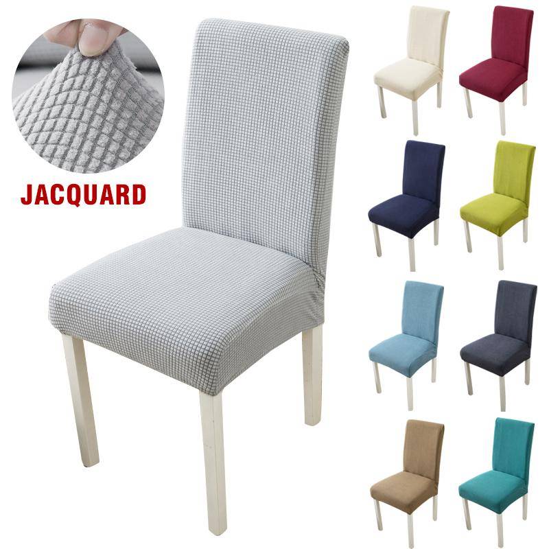 Matstolsöverdrag Set Stretch Jacquard Stolskydd för Matsal Parsonstol Överdrag Tvättbart Avtagbart Matstolsskydd Stolskydd