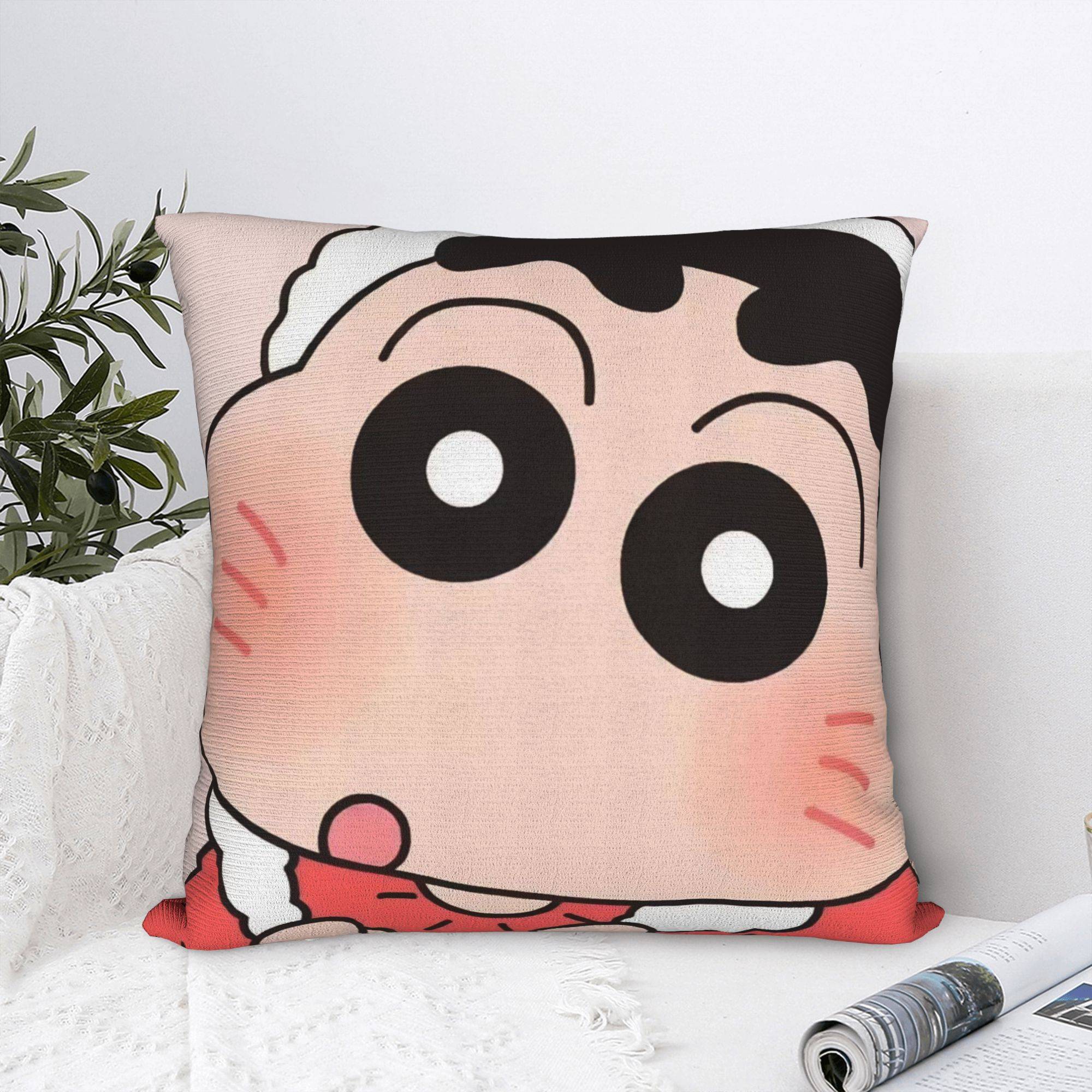 Cute Shinchans 90s Cartoon Pillowcase Polyester Cushion Cover Decorative  Throw Pillow Case Cover Home Drop Shipping 45*45cm