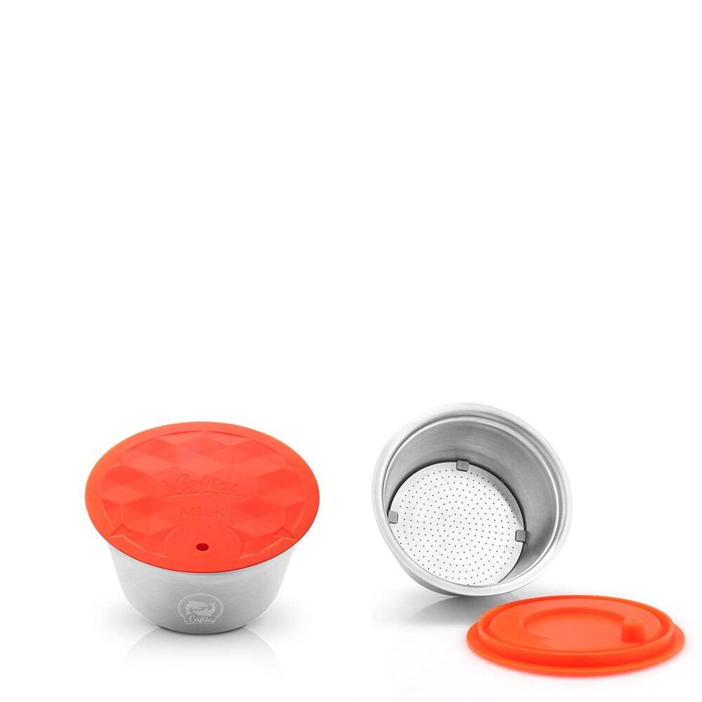Återanvändbar kaffekapsel för nescafe dolce gusto adapter plastfilter mjölkskum pod rostfritt stål dolci gusto aeroccino - Kapsel för kaffemjölk