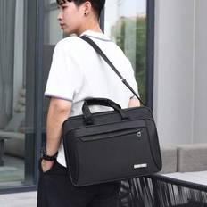 180 graders öppning för datorer, 38 cm * 28 cm * 13 cm, Unisex affärsportfölj, Axelremsväska, Slitstark kontorsväska, Bärväska för laptop/anteckningsb - Multifärgad (6112 Stil 2,6112 Stil 1)