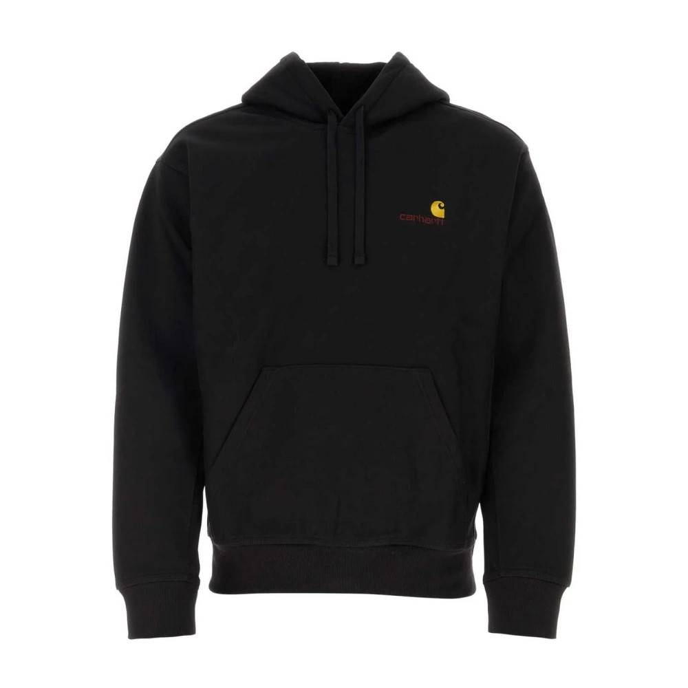 Carhartt Wip Hooded American Script Sweatshirt - Sweatshirts - Herre - Sort - M - Bomuld