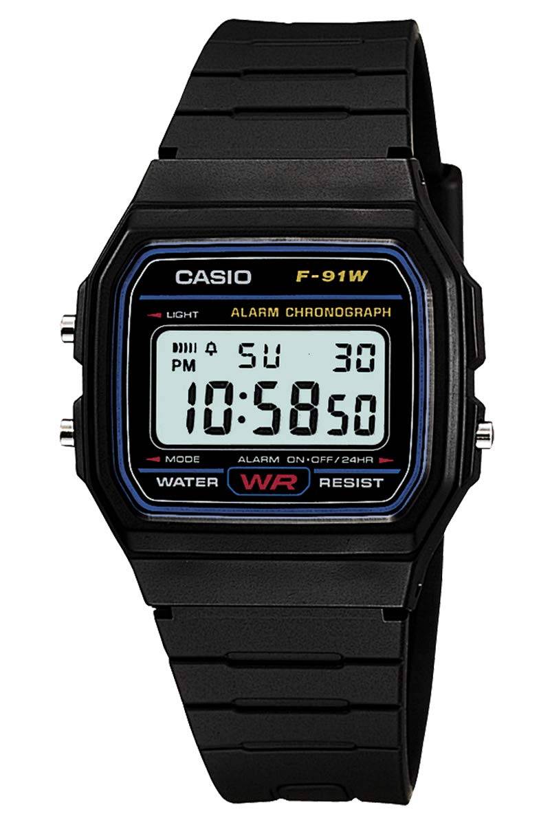Casio Standard Svart F-91W-1JF Herrklocka, black