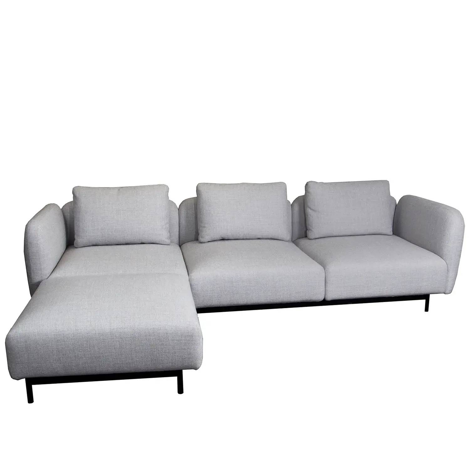 Aura 3-sitsdivansoffa med höga armstöd - Vit/Beige/Grå/Ljusgrå/Mörkgrå/Brun