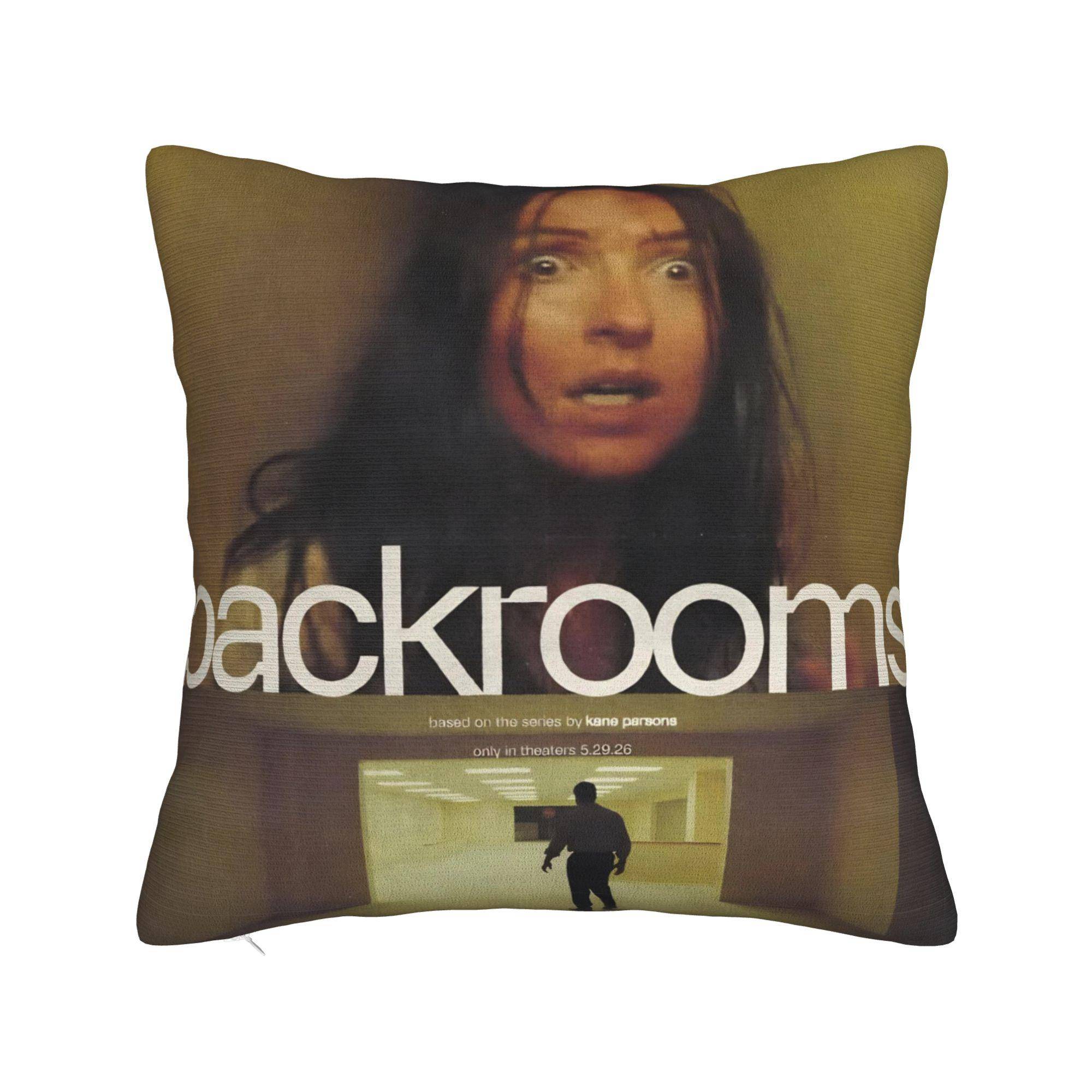 Backrooms Skräckfilm Kuddfodral Merch Mjuk Kuddfodral Gåva Kuddfodral Hem Flera Storlekar