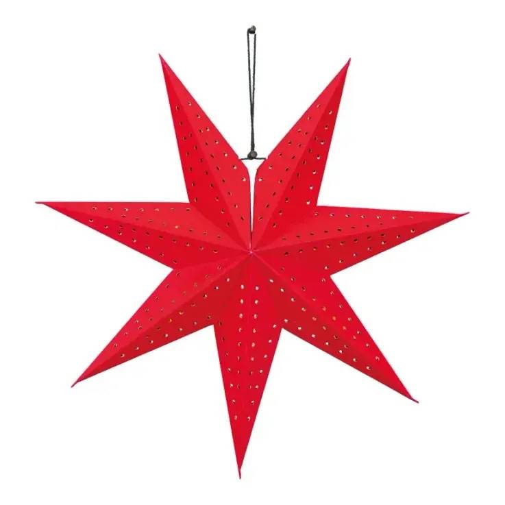 Foldbar 7-takket stjerne, 40cm, julepynt.