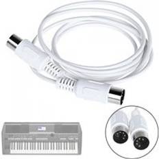 Midi-kabel 1.5m/4.9ft 3m/9.8ft midi-förlängningskabel 5- stifts hane to 5- stifts hane elektrisk piano keyboard instrument pc-kabel