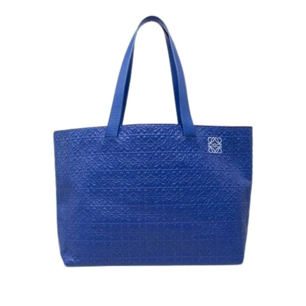 Loewe Pre-owned Pre-owned T Shopper - Vintage - Dame - Blå - ONE SIZE - Læder