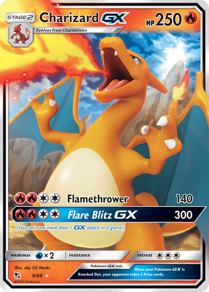 Pokémon Charizard GX 9/68 - Pokemon kort - Pocket Monster.