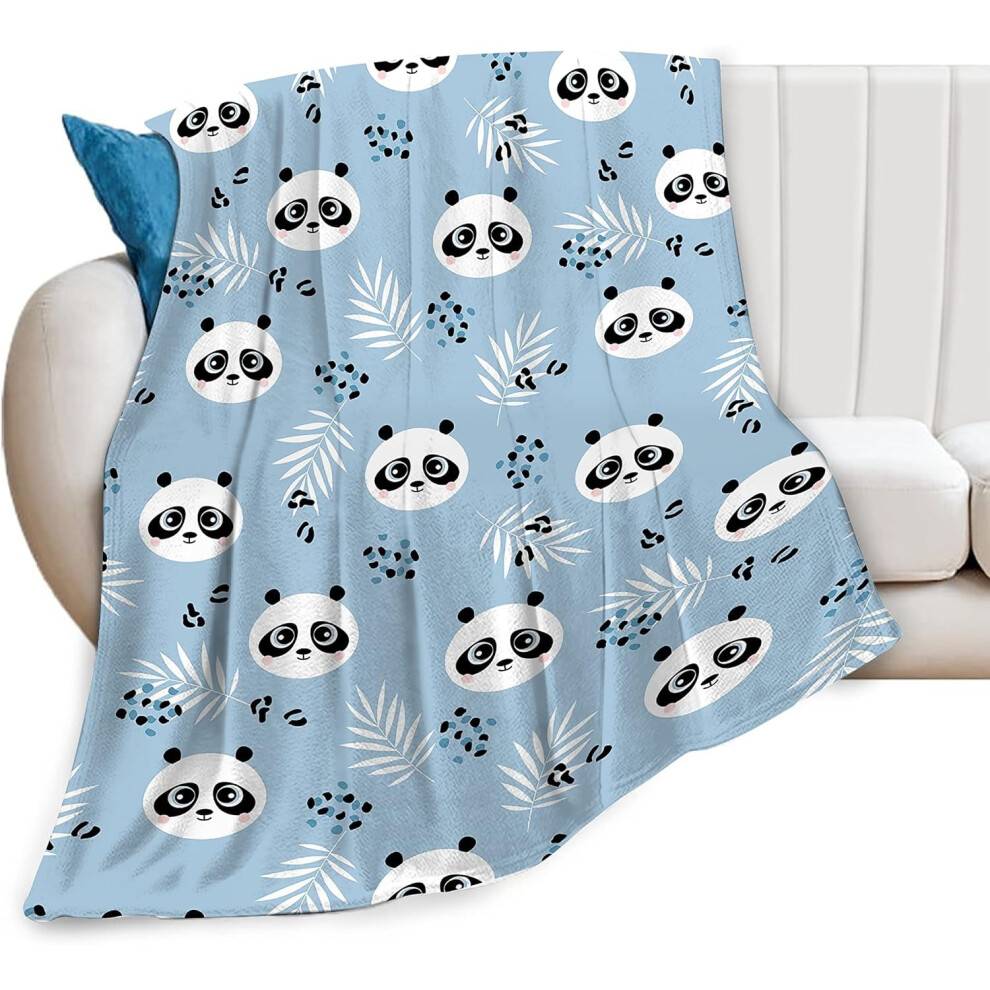 Panda flanneltæppe blødt og varmt plaid 60"