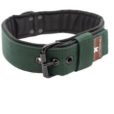 Outlet Voffsing collection halsband 4cm – Buteljgrönt med svart softshell 60cm Blackline