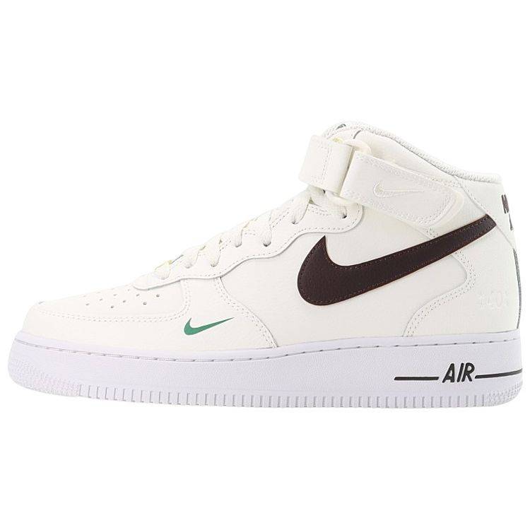 Nike Air Force 1 Mid 07 LV8 40-årsjubileum - Sail Brown Basalt Herrsneakers Vit Malakit DR9513-100 39