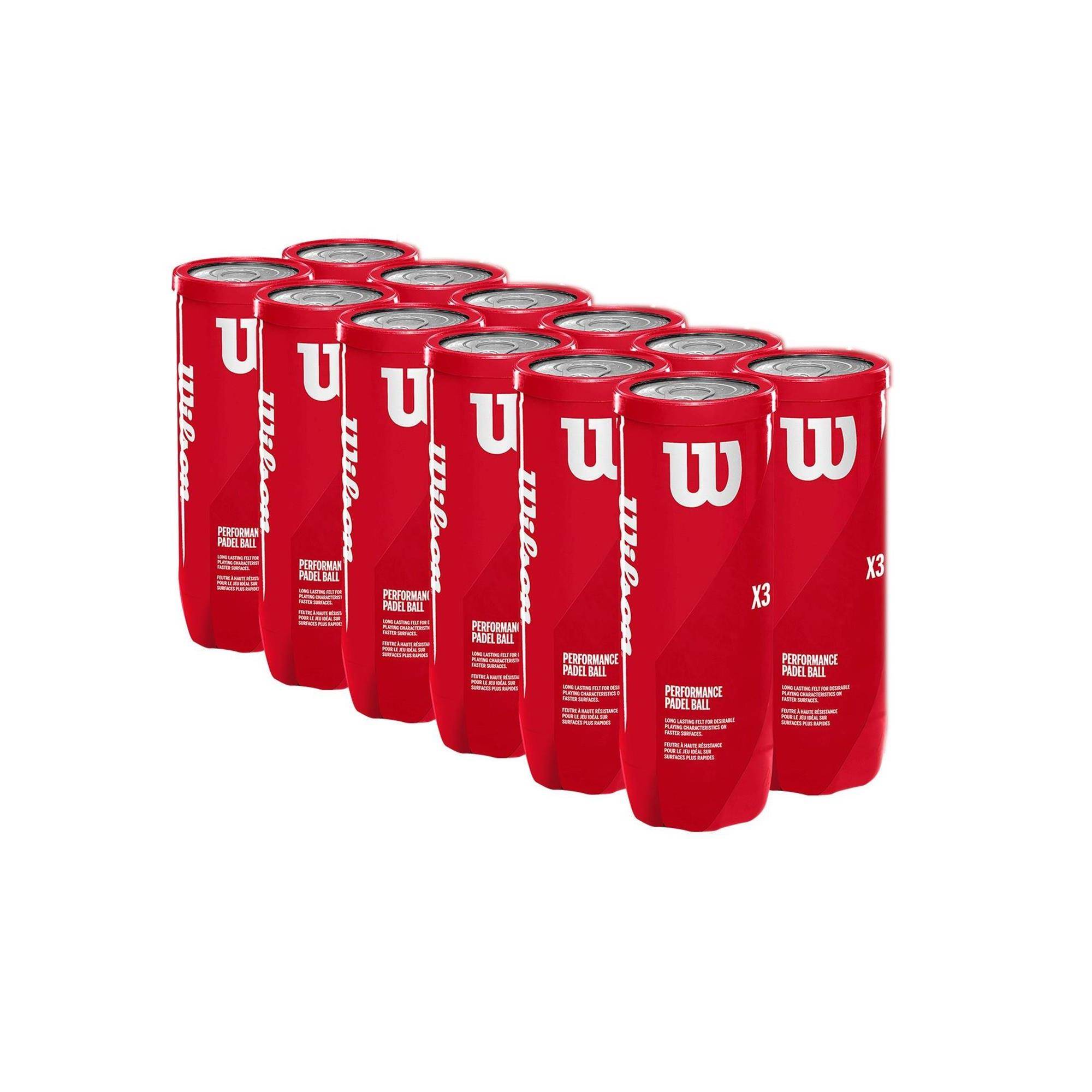 Wilson Performance Padel Ball X3 12 rør