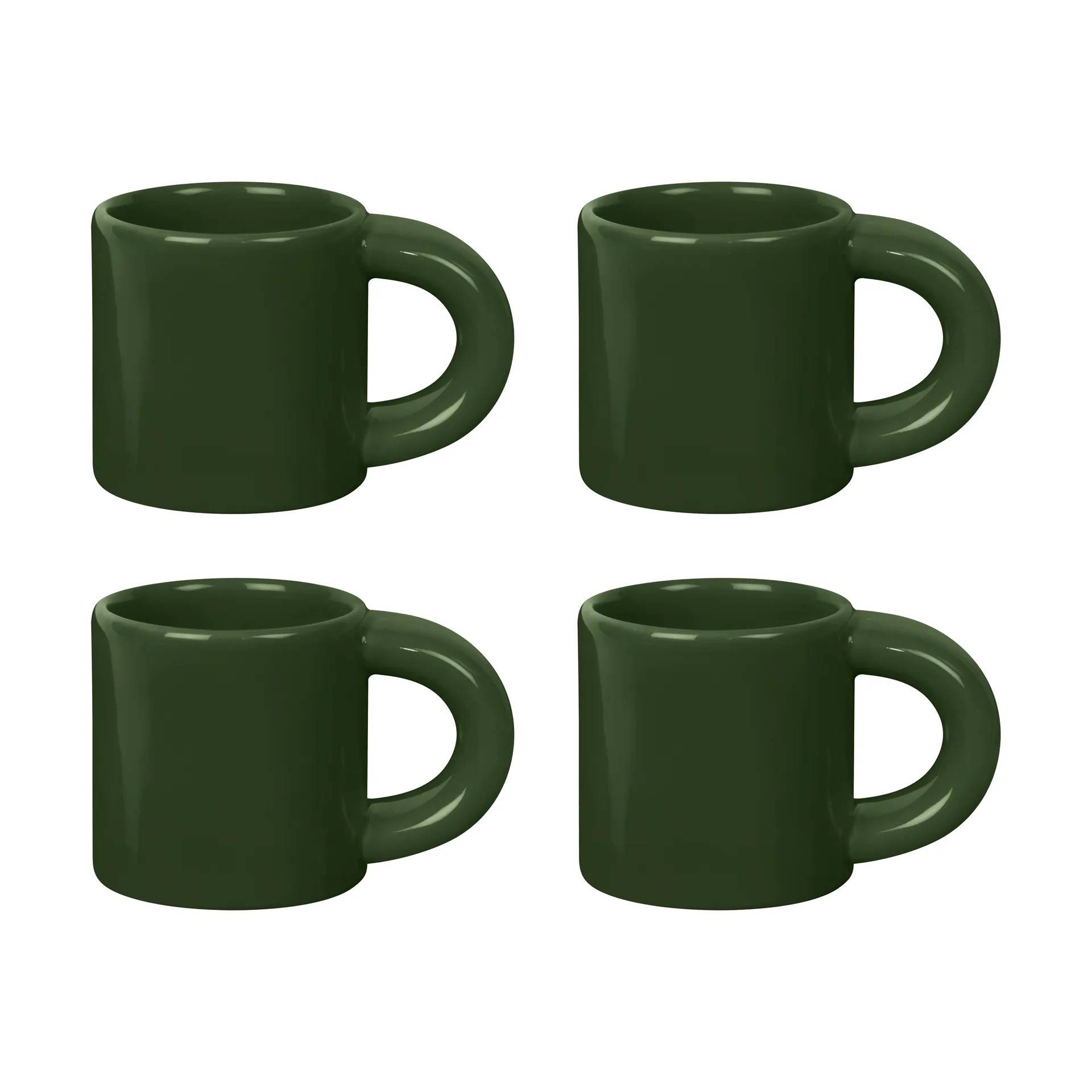 Hem Bronto espressokopp 10 cl 4-pack Green - Grön