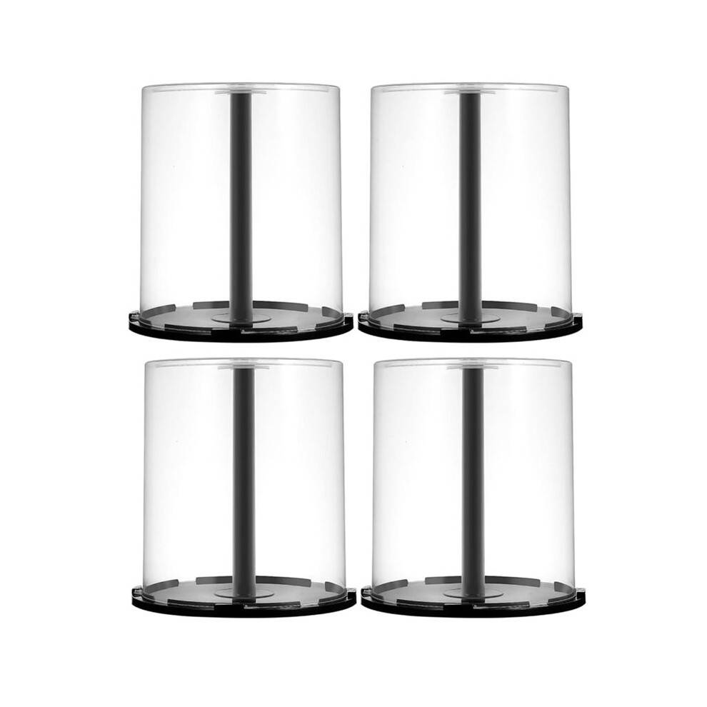 4 Pack Empty Disc Box, DVD Cd Spindle Case Cd Disc Storage Container, Clear Plastic Cover