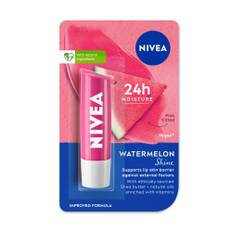 NIVEA Watermelon Shine Lip Balm 4.8g Pack Of 1 For Soft Glossy Lips With Natural Oils Long Lasting Moisture Care