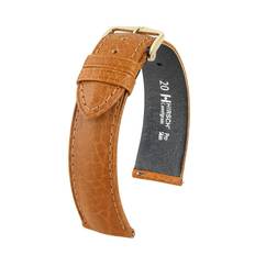 Hirsch Camelgrain 13mm Medium Honung/Guld Klockarmband