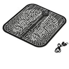 6Lägen 19Nivå Smart Fot Massager Mat Ems Stimulator Vibrationsdyna Muskler Smärtlindring Fysisk Benmassage Pad,Black