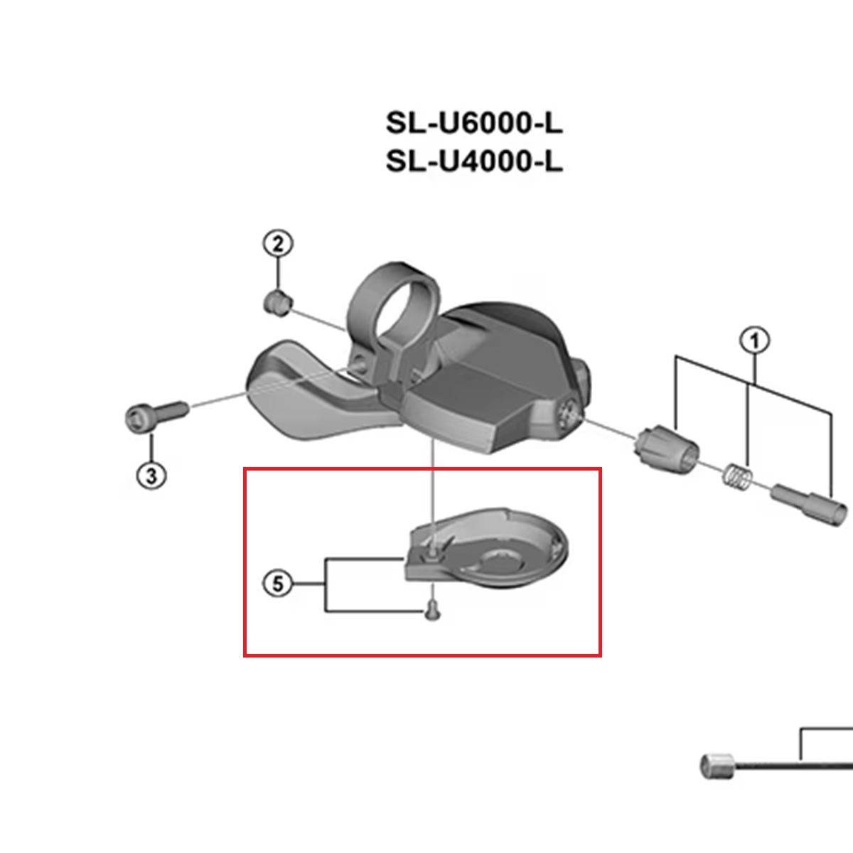 Shimano Cues L.H. Lever Cap&Fixing Screw SL-U6000