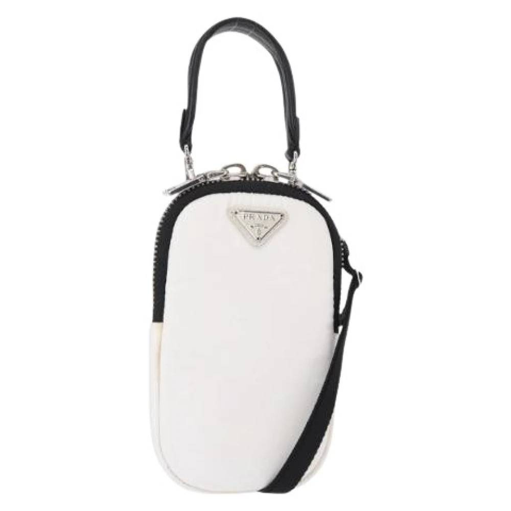 Prada Vintage Pre-owned Nylon Mini Taske - Vintage - Dame - Hvid - ONE SIZE - Nylon