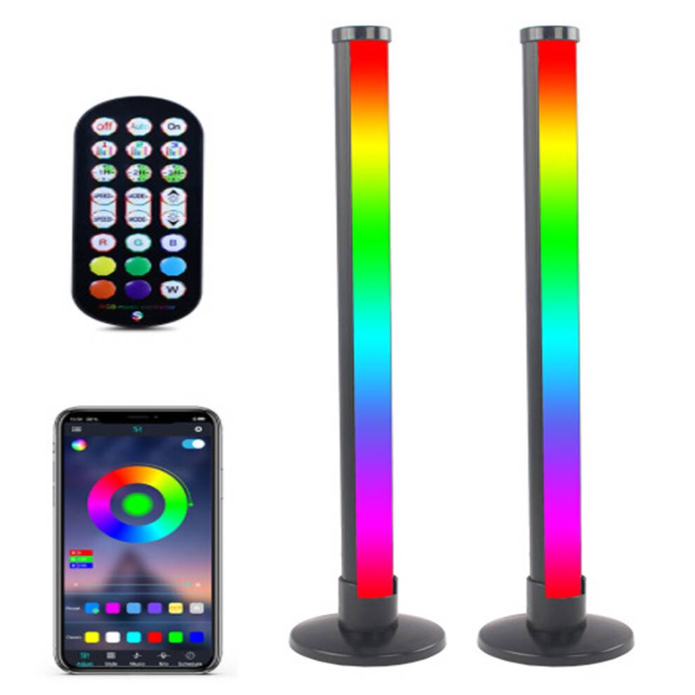 Smart LED-lysbjælke til gaming, flere lyseffekter og musiktilstande til TV-baggrundsbelysning, stemningslys, PC, rumdekoration