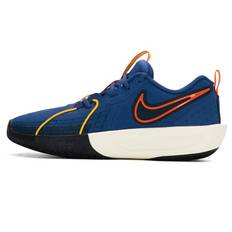 Nike Air Zoom G.T. Cut 3 Cushioning, Wear Resistant Low Top Children's Basketball Shoes Blue Orange Grade School 35.5
