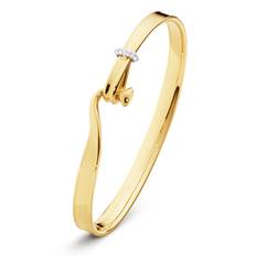 Georg Jensen Torun armring 204, 18 kt. guld og hvidguld med diamant pav�