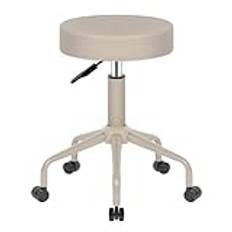 PU Leather Round Rolling Stool Hydraulic Swivel Stool with Wheels Adjustable Rolling Stool Salon Spa Stool,A2