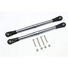 Losi 1/6 Super Baja Rey 4X4 Desert Truck Upgrade Parts Aluminium Adjustable Rear Upper Chassis Link Tie Rods - 1Pr Set Grey Silver