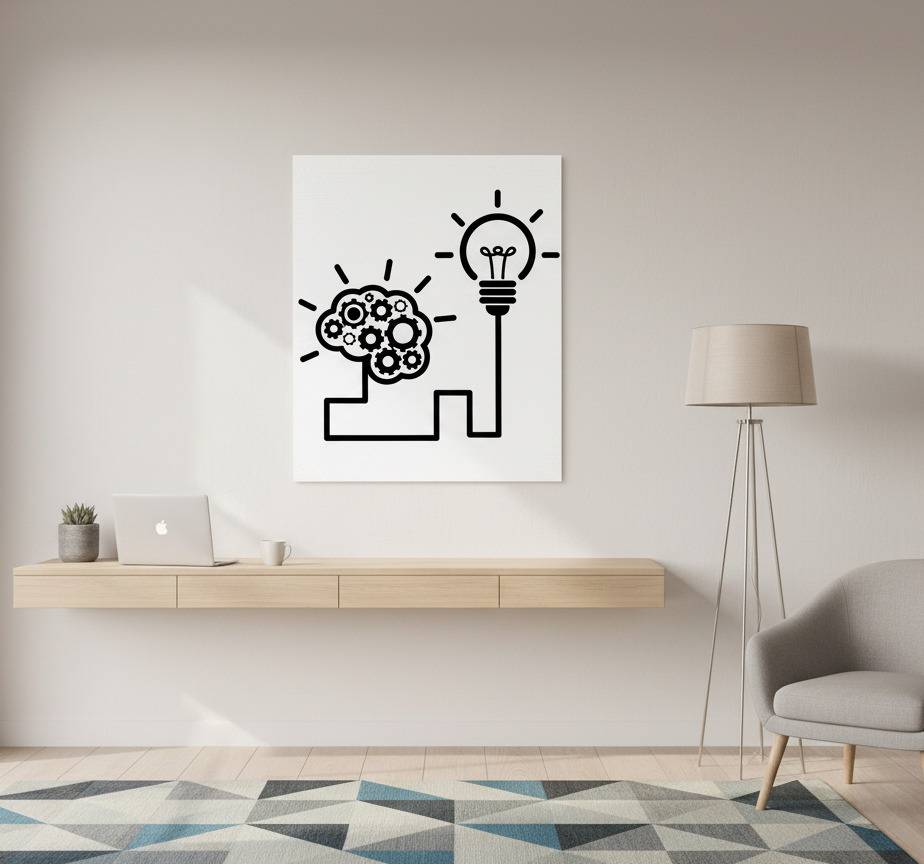 Poster kontor idé ljusglödlampa