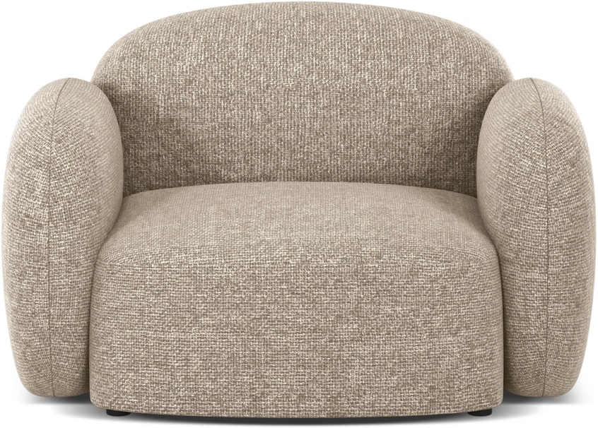 Lænestol Micadoni Blair, chenille mørk beige Eden 4 – bred 119 cm, dyb 95 cm