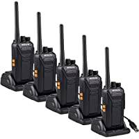 Retevis RT27 radio, PMR radio set, 16 kanaler CTCSS/DCS VOX, walkie talkie licensfritt för byggarbetsplats, säkerhetstjänst (5 STK, svart)
