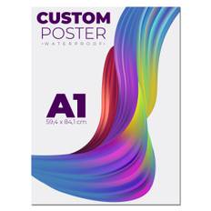 Udendørs vandfast A1 plakat inkl. print