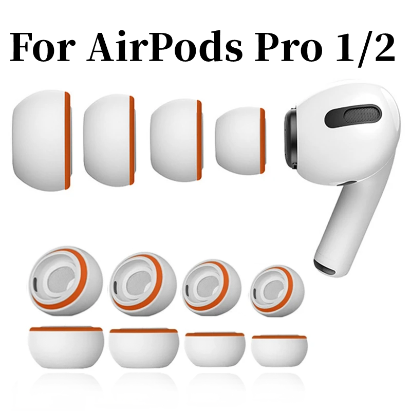 Liquid Silicone Ear Plug For Apple Air pods Pro Ear Tips Buds Soundproof Earphone Earplugs For Apple Airpods Pro 1/2 Generation