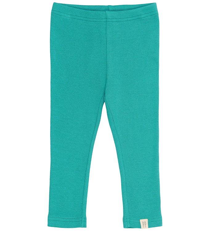 Petit Piao Leggings - Rib - Modal - Turquiose - Petit Piao - 68 - Leggings