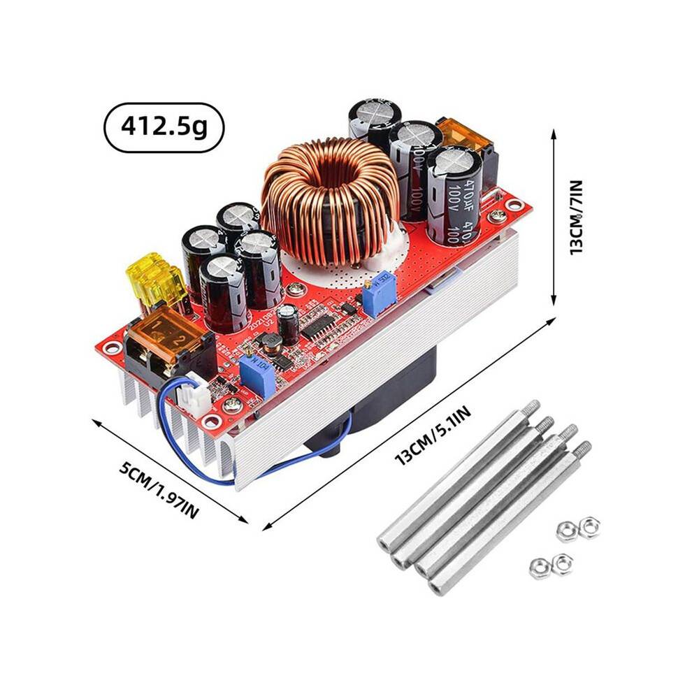2X 1800W - Boost Converter 40A Adjustable Voltage 10-60V to 12-90V for High Power Applications