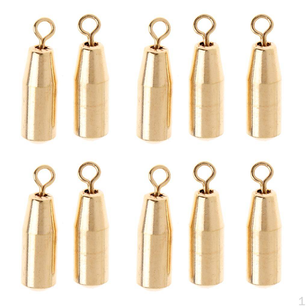 10 stycken mässingskopparvikter för fiske beige