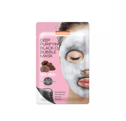 PUREDERM Deep Purifying Black O2 Bubble Mask Volcanic
