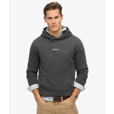 Superdry Men's Micro Logo Hoodie Dunkelgrau - Größe: Xxxl