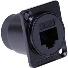 D-type Module RJ45 Socket Cable Female Signal Connector Cat6 Panel Mount Network Ethernet Extension Interface Adapter