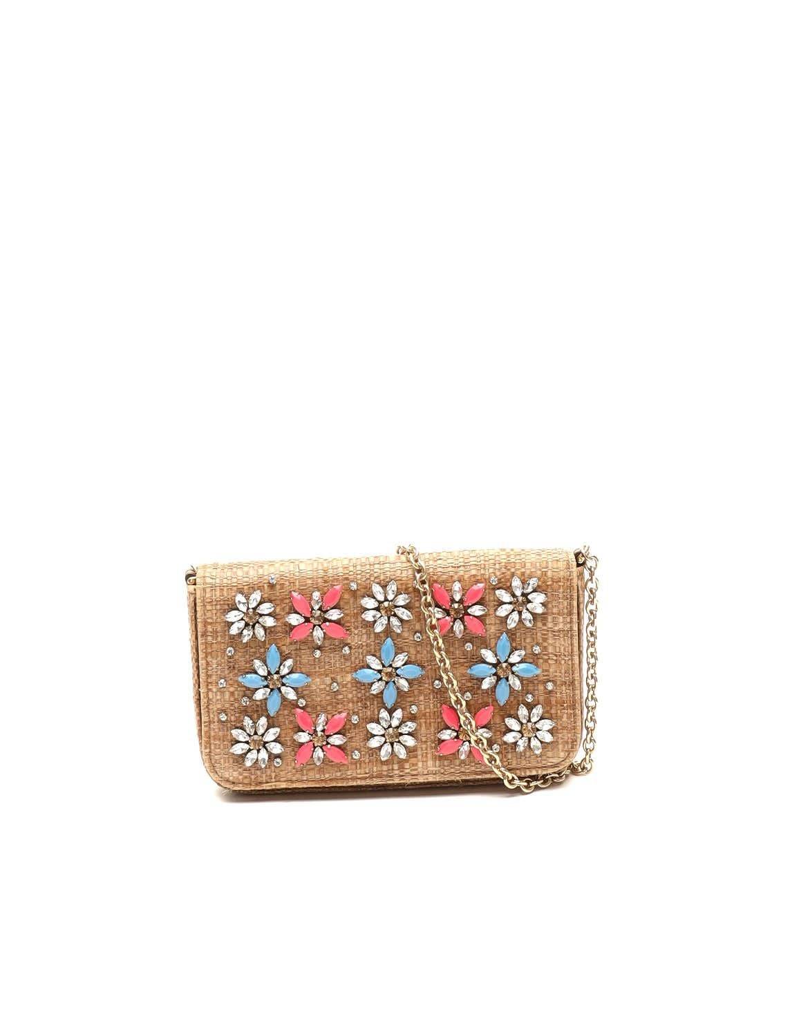 Dolce & Gabbana Raffia Rhinestone Bag - Multicolour - One Size