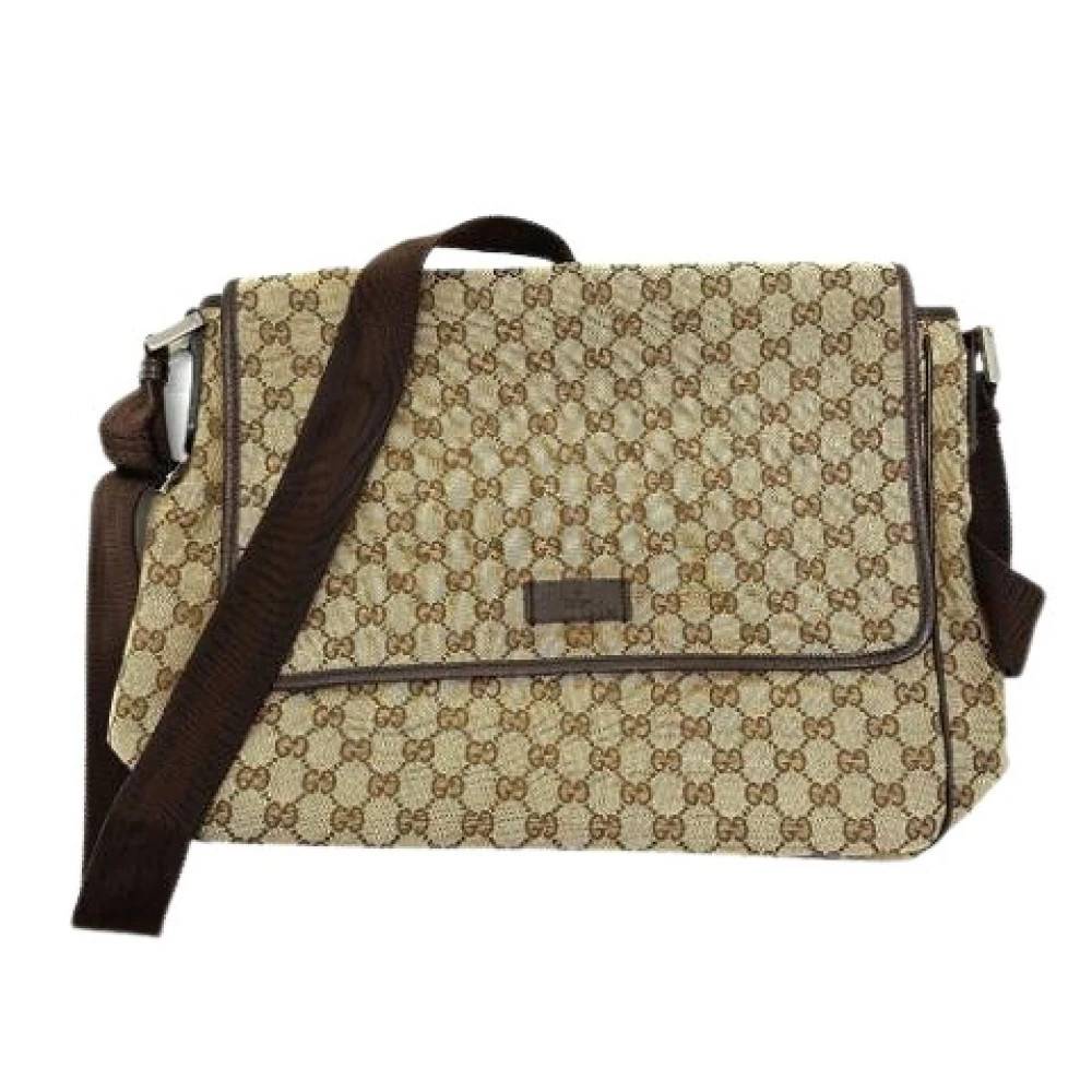 Gucci Vintage Pre-owned GG Canvas Skuldertaske - Vintage - Dame - Beige - ONE SIZE - Uld