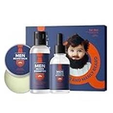 Beard Grooming Kit | Men Beard Care Set | Beard Growth Kit | Beard Care Kit With Beard Oil | Beard Shampoo Smoothing Oil And Cream Set Nourished And Gentle Care Widely Applicable For Men And Traveling