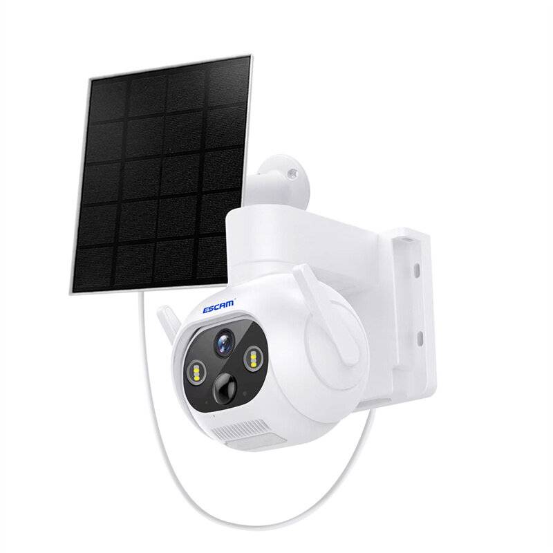 ESCAM QF172 2MP HD WiFi-kamera med inbyggt batteri och solpanel PIR-rörelsedetektering Färgseende på natten Tvåvägs ljud