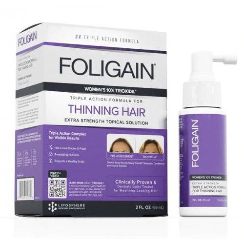 Foligain Intensive Targeted Hair Treatment for Thinning Hair with 10% Trioxidil for Women 3 Months