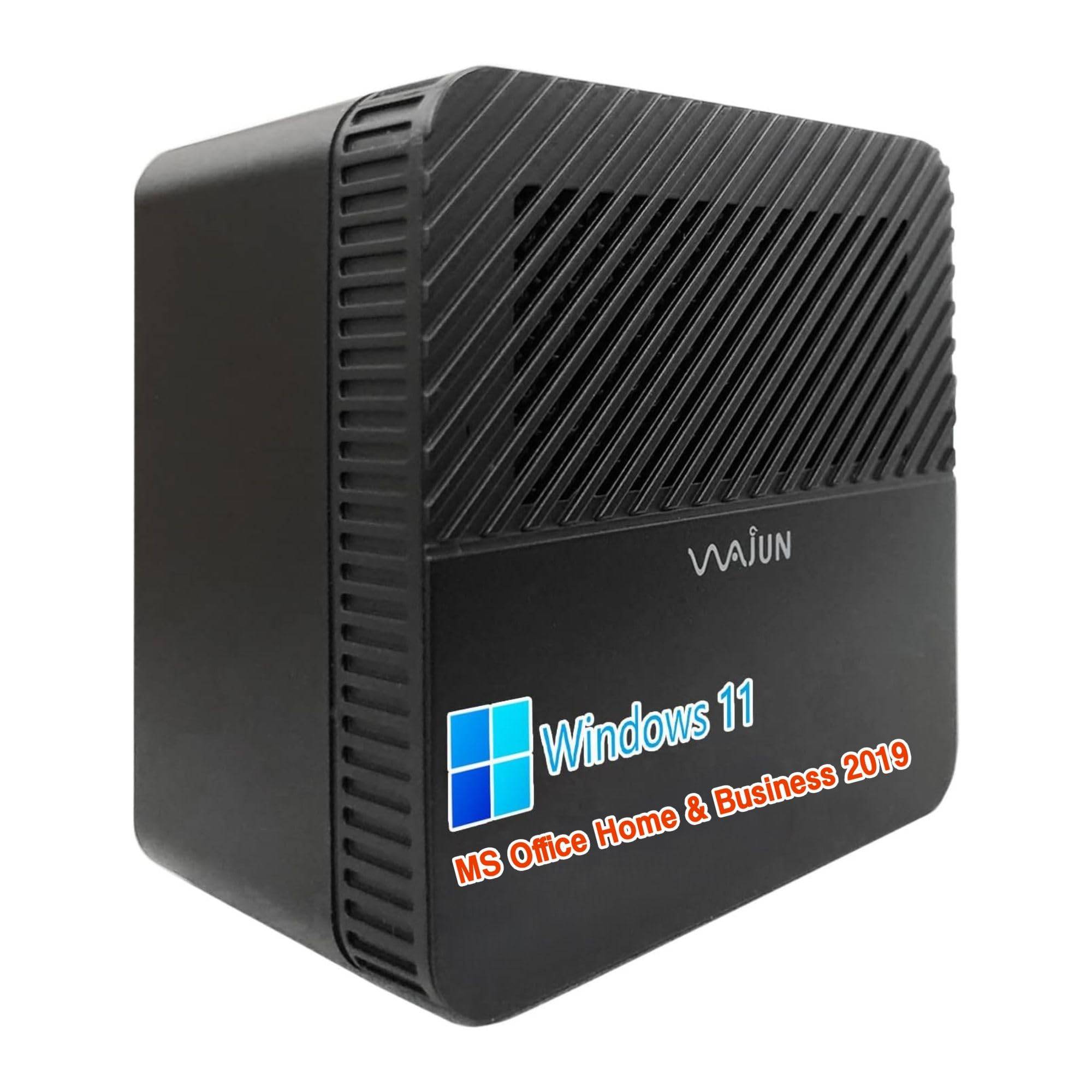 wajun Mini PC Windows 11 MS Office 2019 Celeron J4125 6GB DDR4 Memory 384GB SSD USB Wireless Bluetooth HDMI 2022 Pro-X1 / / / 2.0GHz (4-Core) / / /