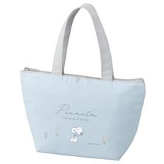 OSK Peanuts Everyday Snoopy Lunch Gusseted Aluminum Tote Bag with Small Cute and Bag, Blue, Insulated, Organizer, Stylish, Unisex, Adult, Child,