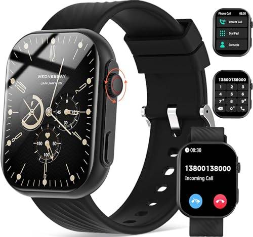 AVUMDA 2,01 tum hd smartwatch herr dam fitness tracker stegräknare sömnövervakning hjärtfrekvens 123 sportlägen, IP68 vattentät sportklocka